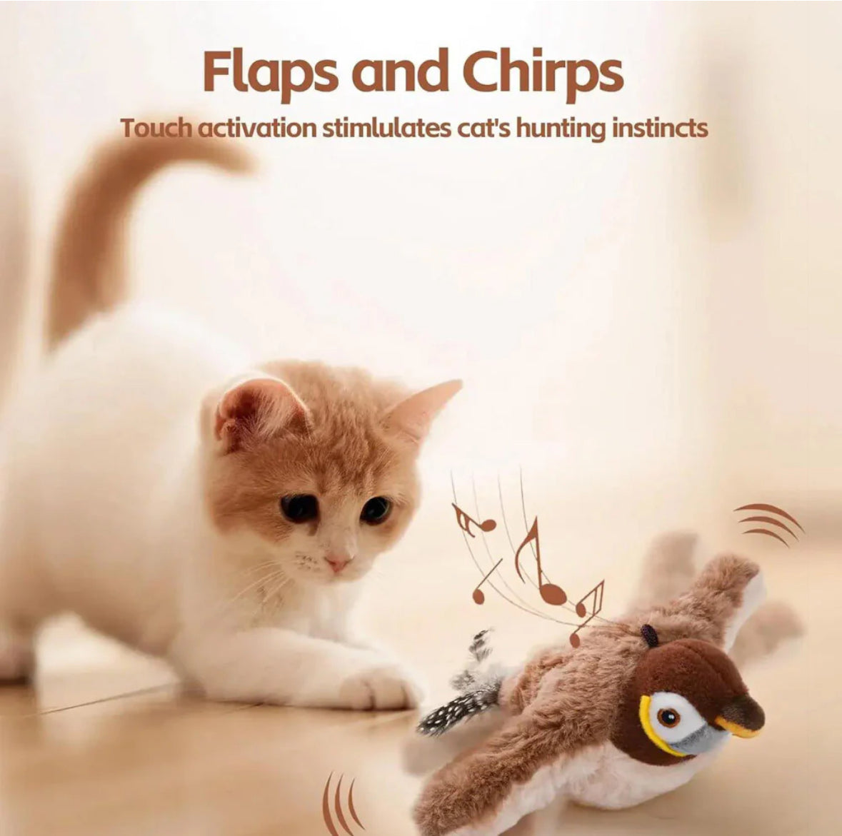 Flapping Sparrow Cat Toy