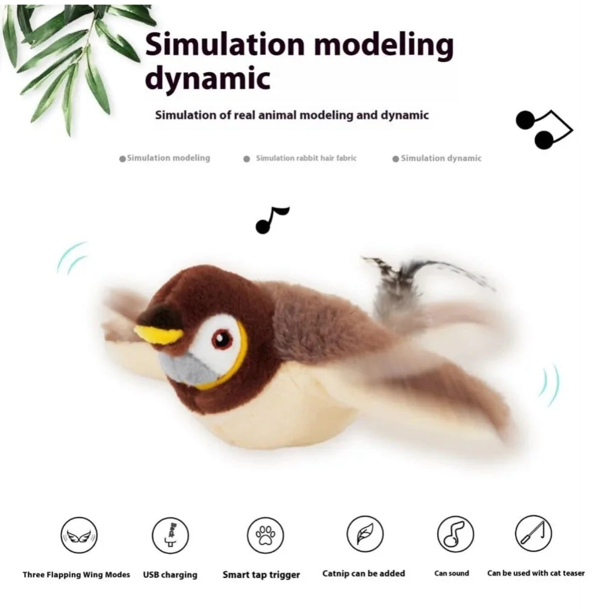 Flapping Sparrow Cat Toy