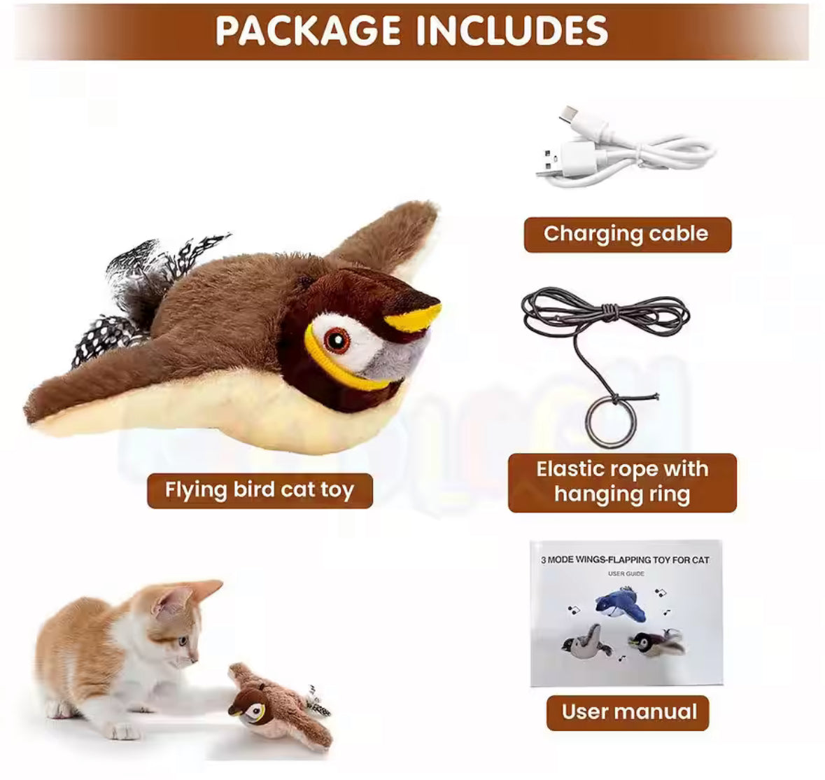 Flapping Sparrow Cat Toy